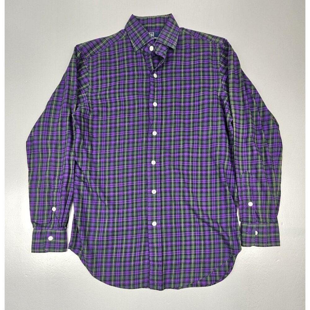 Polo Ralph Lauren Button Up Shirt‎ Mens Small Purple Green Regent Classic Fit.